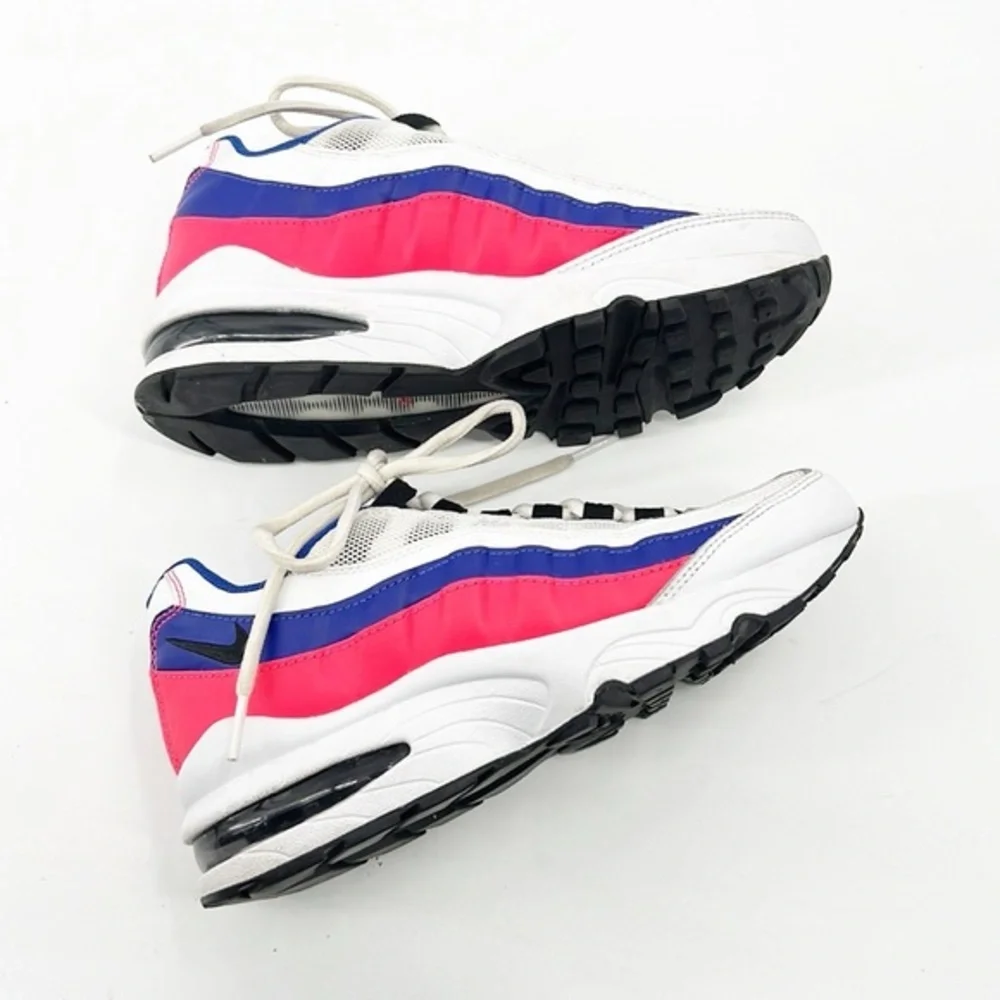Nike Air Max 95 Gs Solar Shoes Size 3.5 red Blue White
